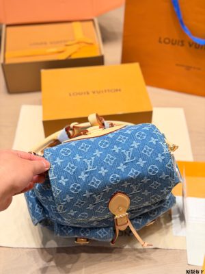 Louis Vuitton Monogram Denim Washed Backpack view 5
