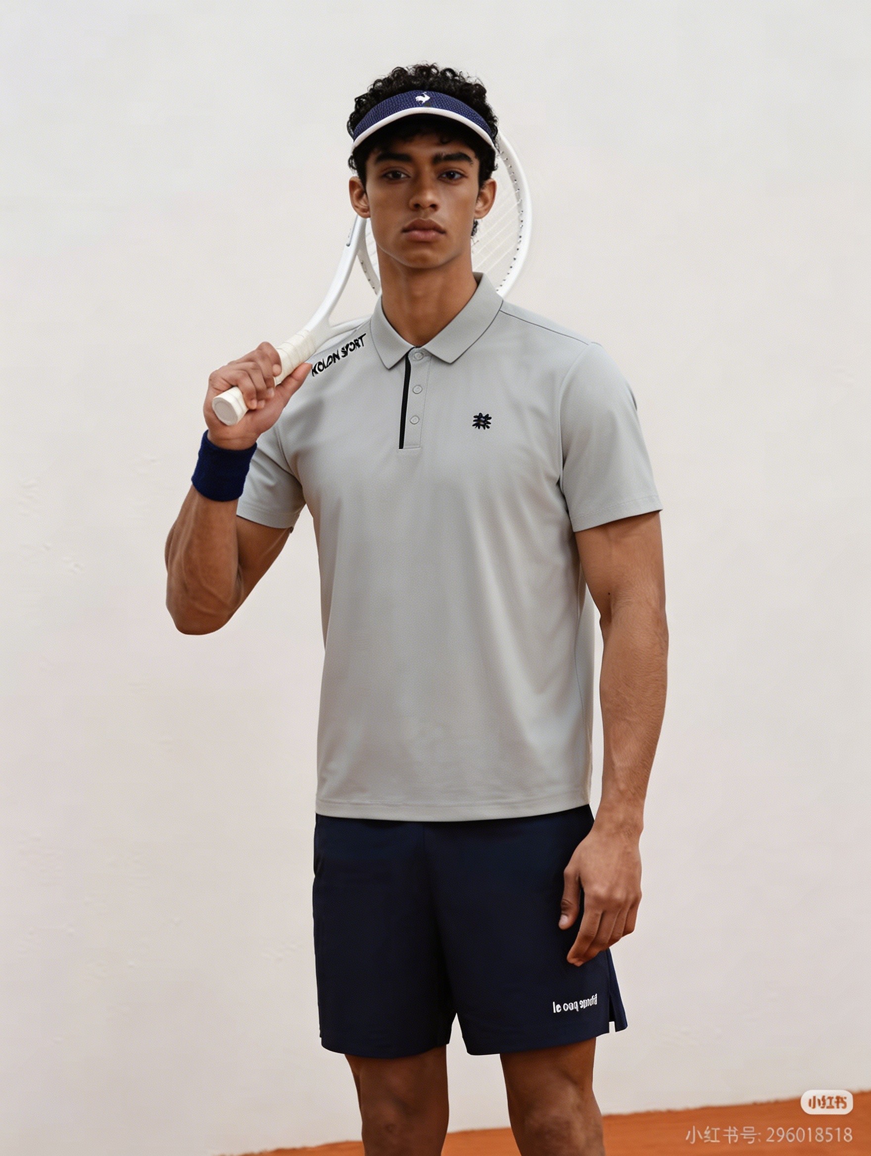 Kolon Sport Silicone Logo Sport Polo Shirt