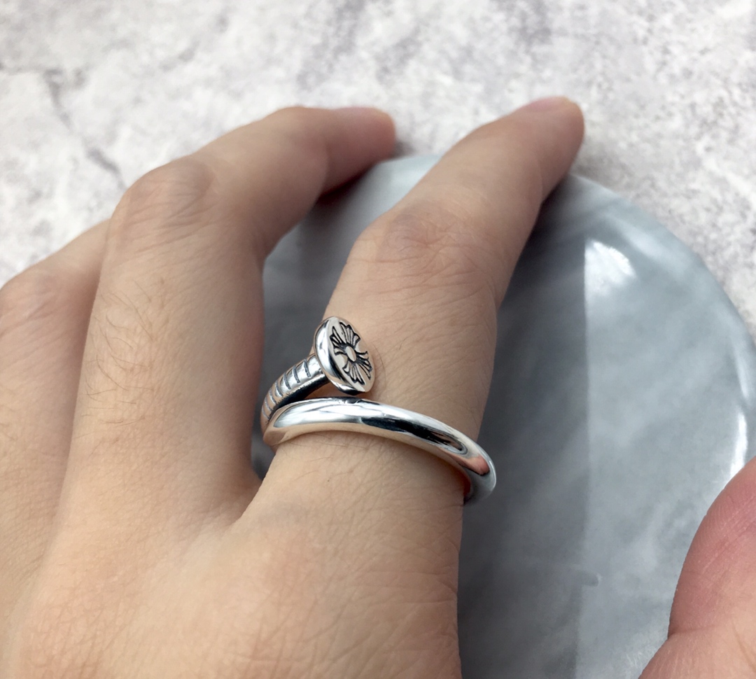 Chrome Hearts Cross Nail Spike Open Ring view