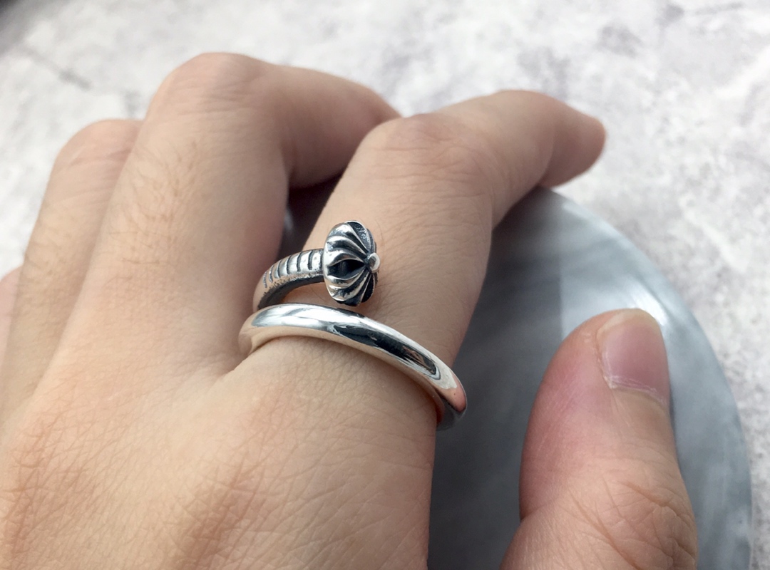 Chrome Hearts Cross Nail Spike Open Ring view