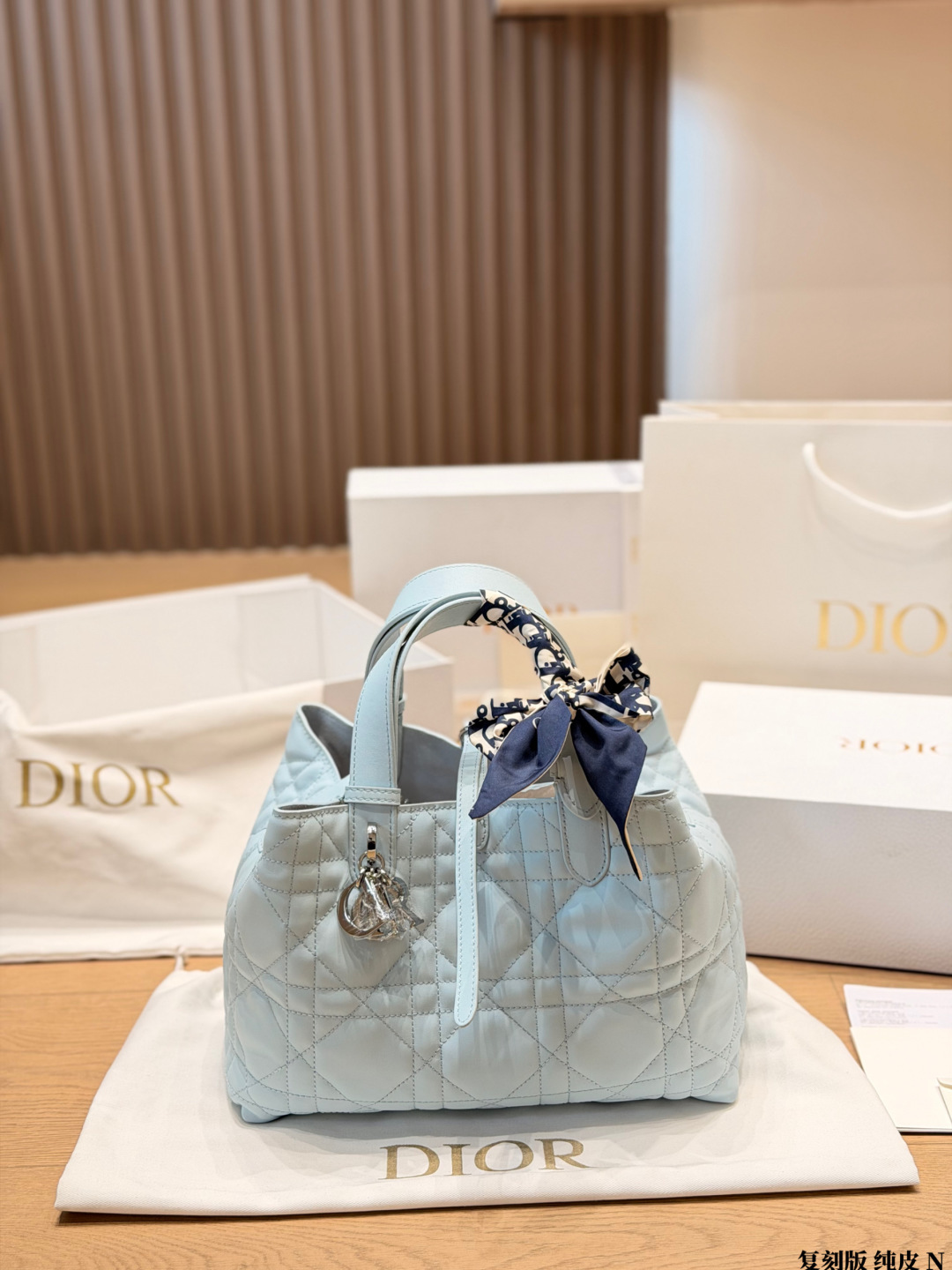 Dior Toujours Large Soft Leather Tote Bag view