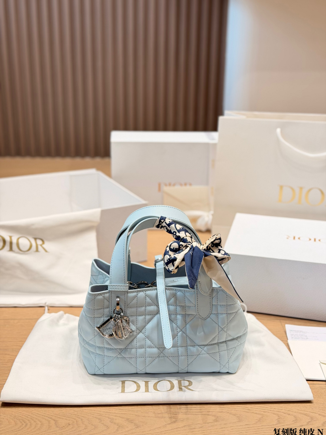 Dior Toujours Large Soft Leather Tote Bag view