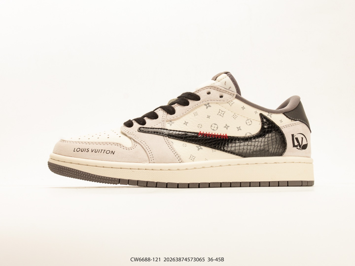 Air Jordan 1 Low x Travis Scott DIY Reverse Swoosh CW6688-121