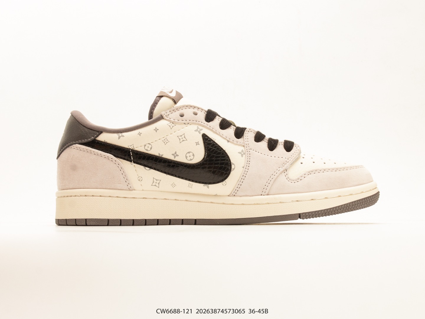 Air Jordan 1 Low x Travis Scott DIY Reverse Swoosh CW6688-121 view