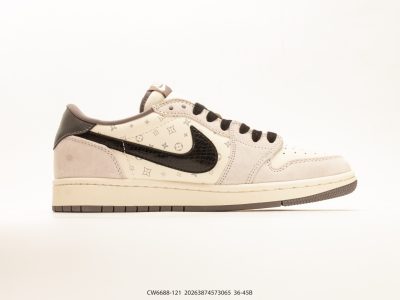 Air Jordan 1 Low x Travis Scott DIY Reverse Swoosh CW6688-121 view 2