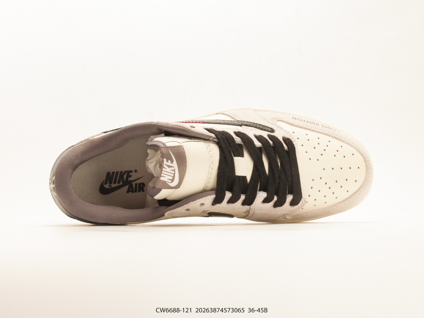 Air Jordan 1 Low x Travis Scott DIY Reverse Swoosh CW6688-121 view