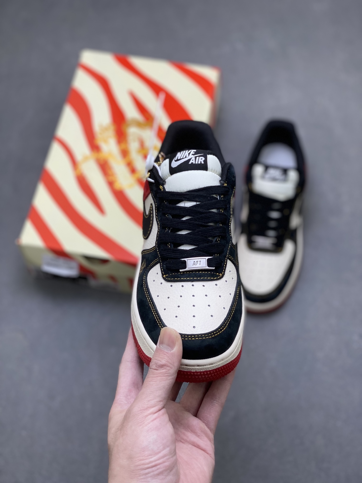 Nike Air Force 1 '07 Low Red White Black view