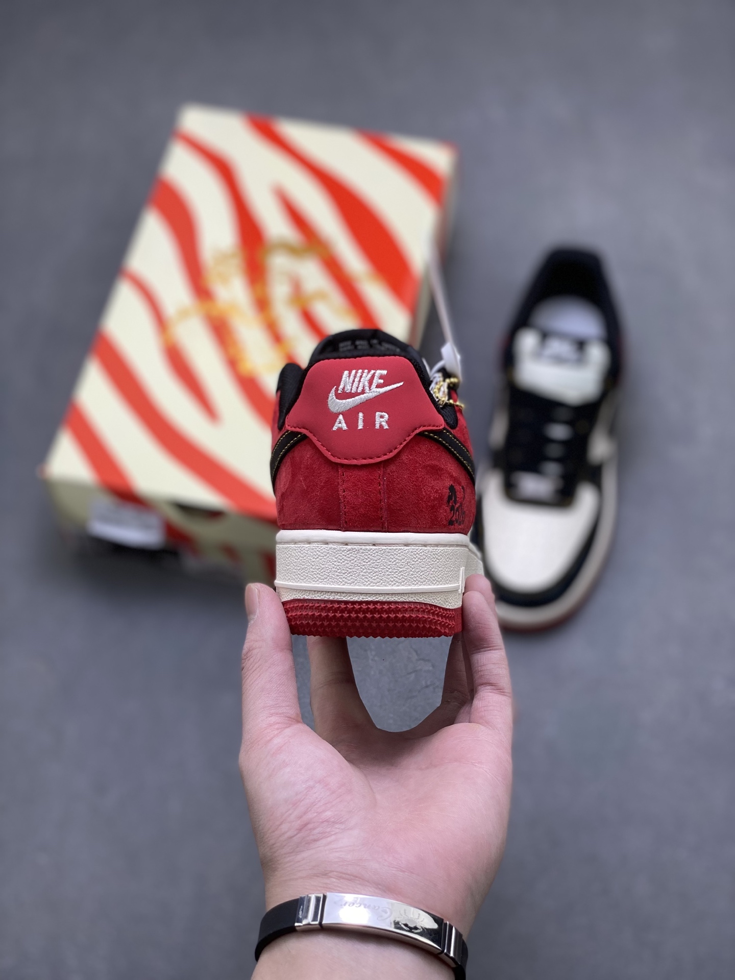 Nike Air Force 1 '07 Low Red White Black view