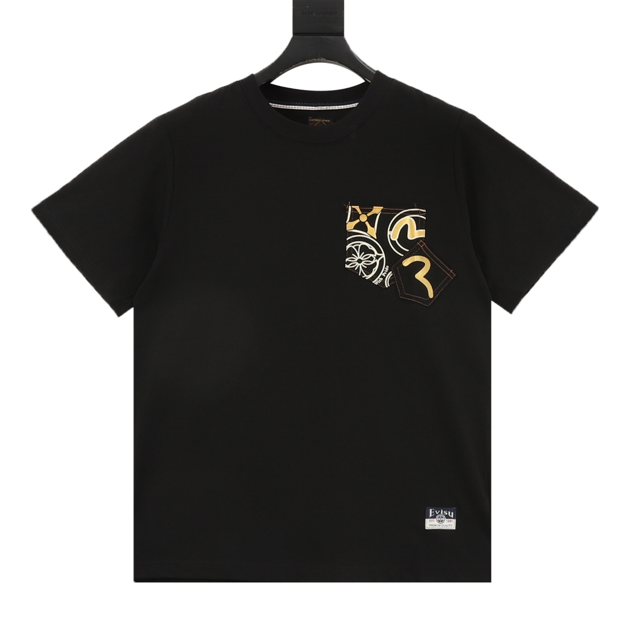 Evisu 25SS Multi-Pocket Multi-Print Wide T-Shirt