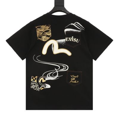 Evisu 25SS Multi-Pocket Multi-Print Wide T-Shirt view 2