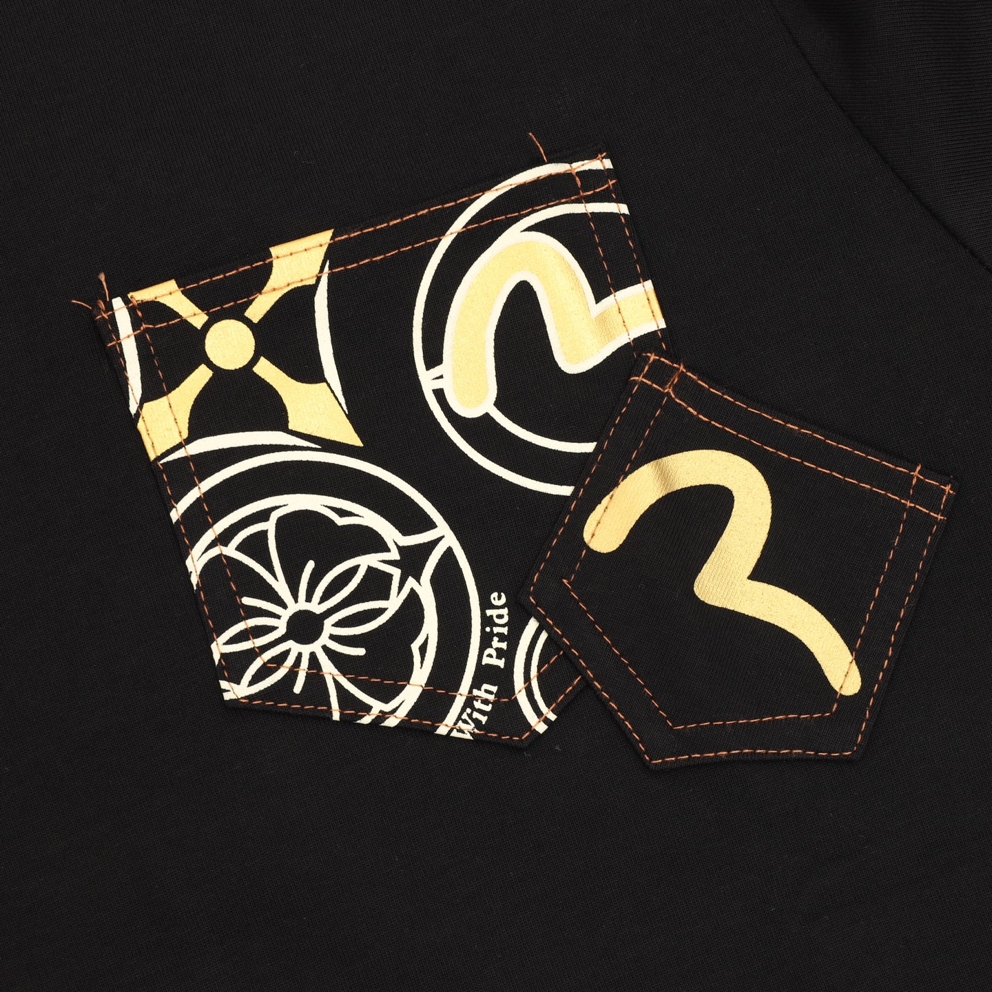Evisu 25SS Multi-Pocket Multi-Print Wide T-Shirt view