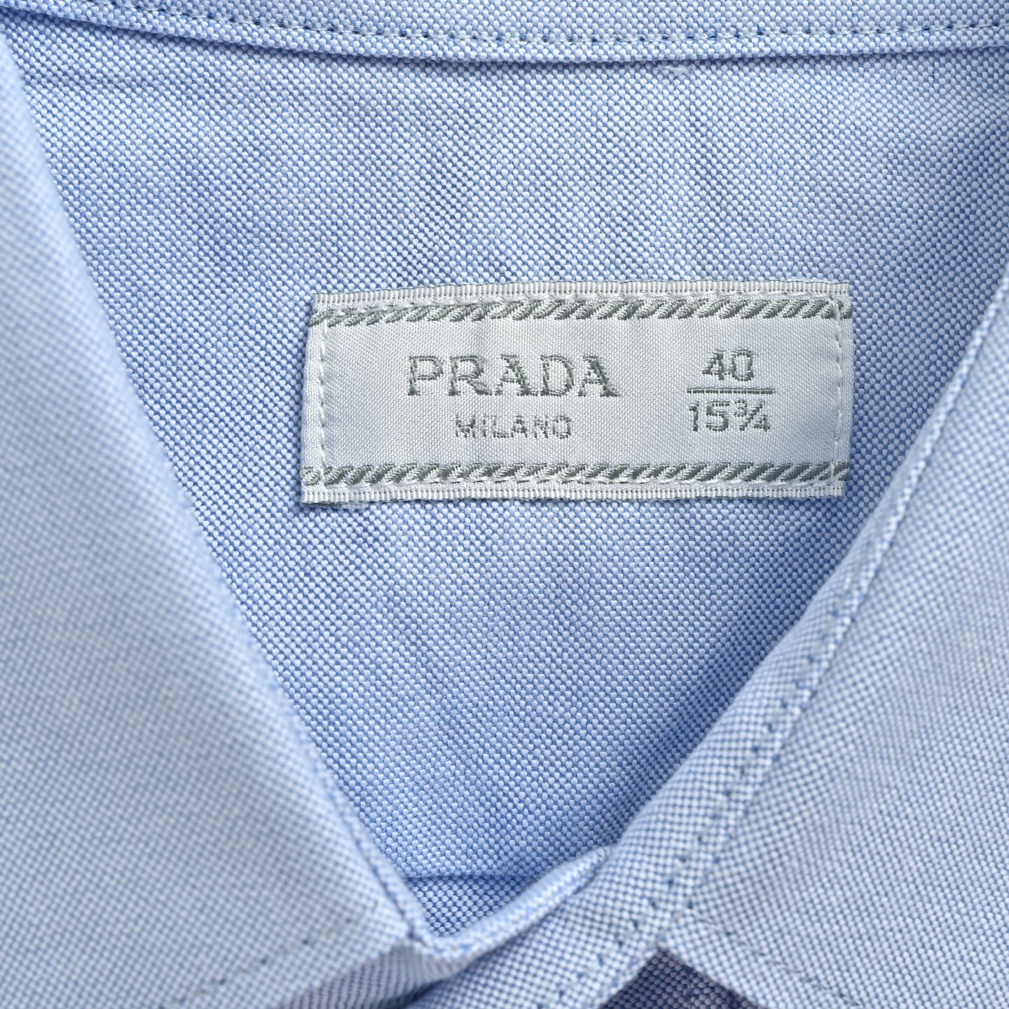 Prada Embroidered Logo Long-Sleeve Oxford Shirt view