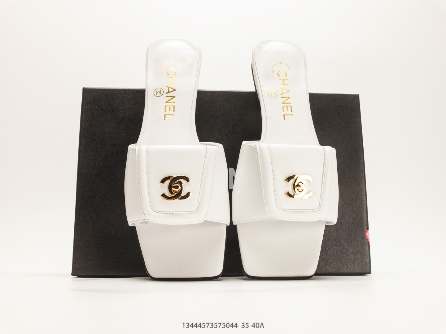 Chanel 26S Suede Calfskin Open-Toe Flat Slide
