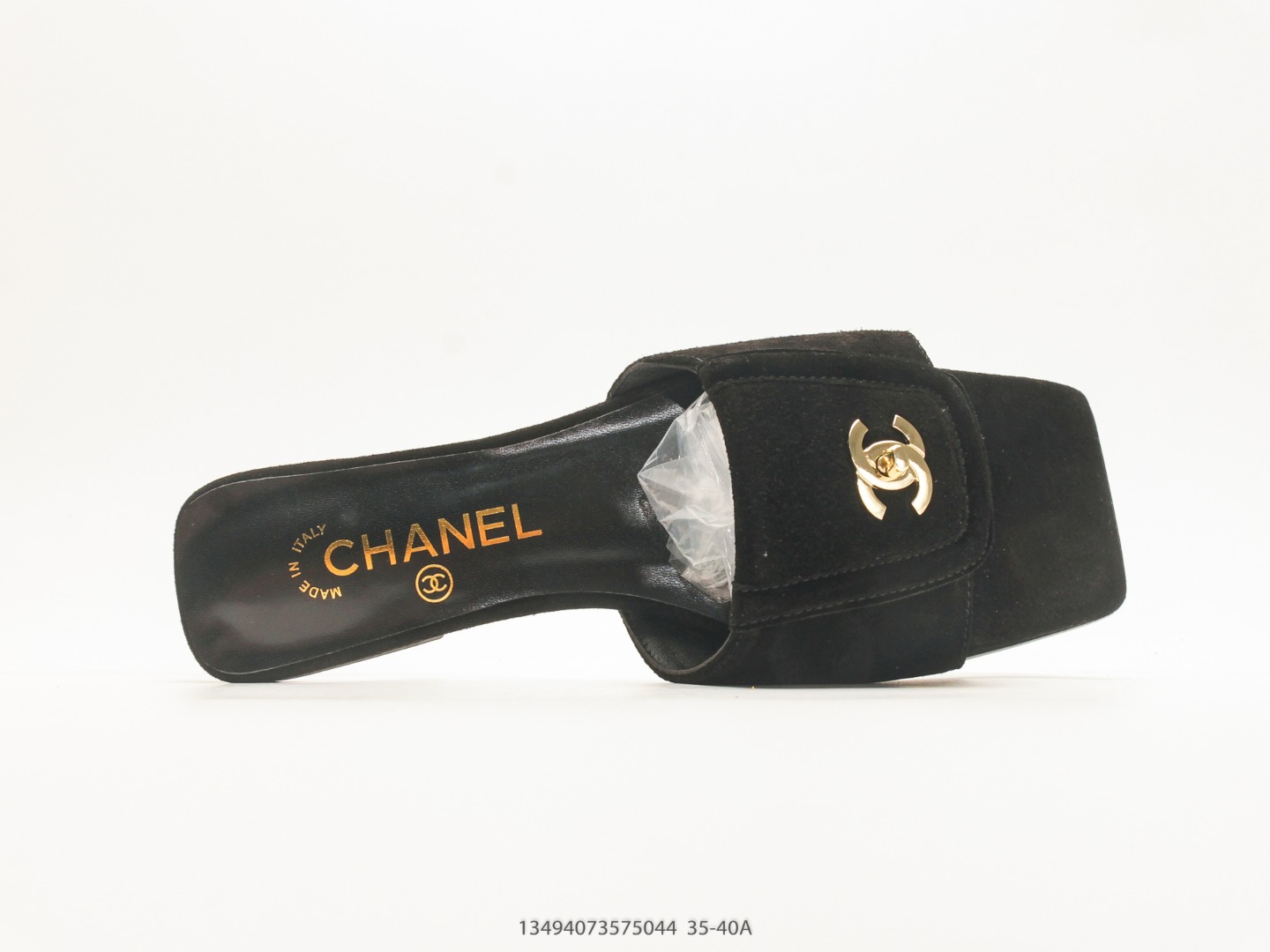 Chanel 26S Cut-Out Slide Sandal Black view