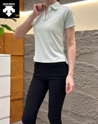 Descente Women's Three-Colour Polo Shirt view 4