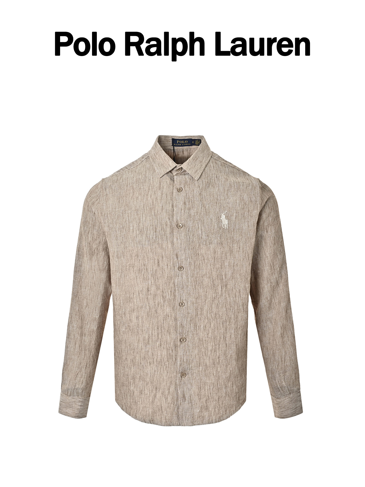 Polo Ralph Lauren Gold Thread Equestrian Linen Shirt
