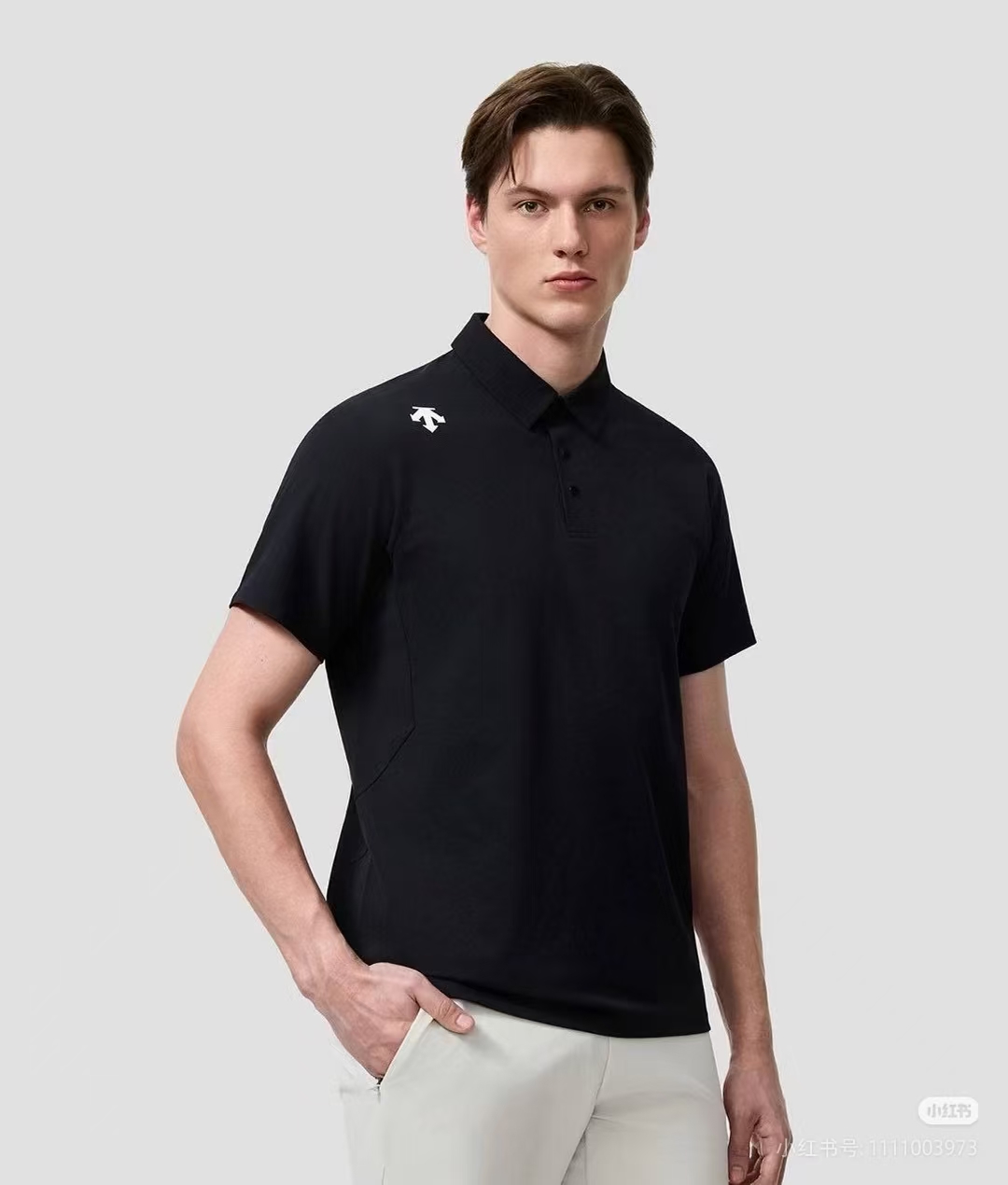 Descente Silicone Logo Sport Polo Shirt