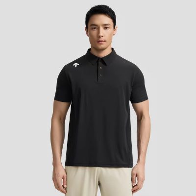 Descente Silicone Logo Sport Polo Shirt view 2