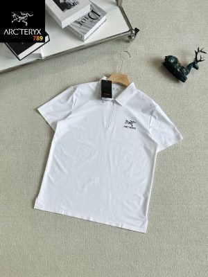 Arc'teryx Business Casual Ice-Silk Half-Zip Polo Shirt White / Black / Grey view 2