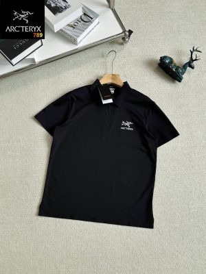 Arc'teryx Business Casual Ice-Silk Half-Zip Polo Shirt White / Black / Grey view 3