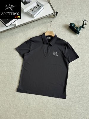 Arc'teryx Business Casual Ice-Silk Half-Zip Polo Shirt White / Black / Grey view 4