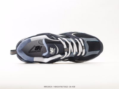 New Balance 530 White Silver Navy view 3